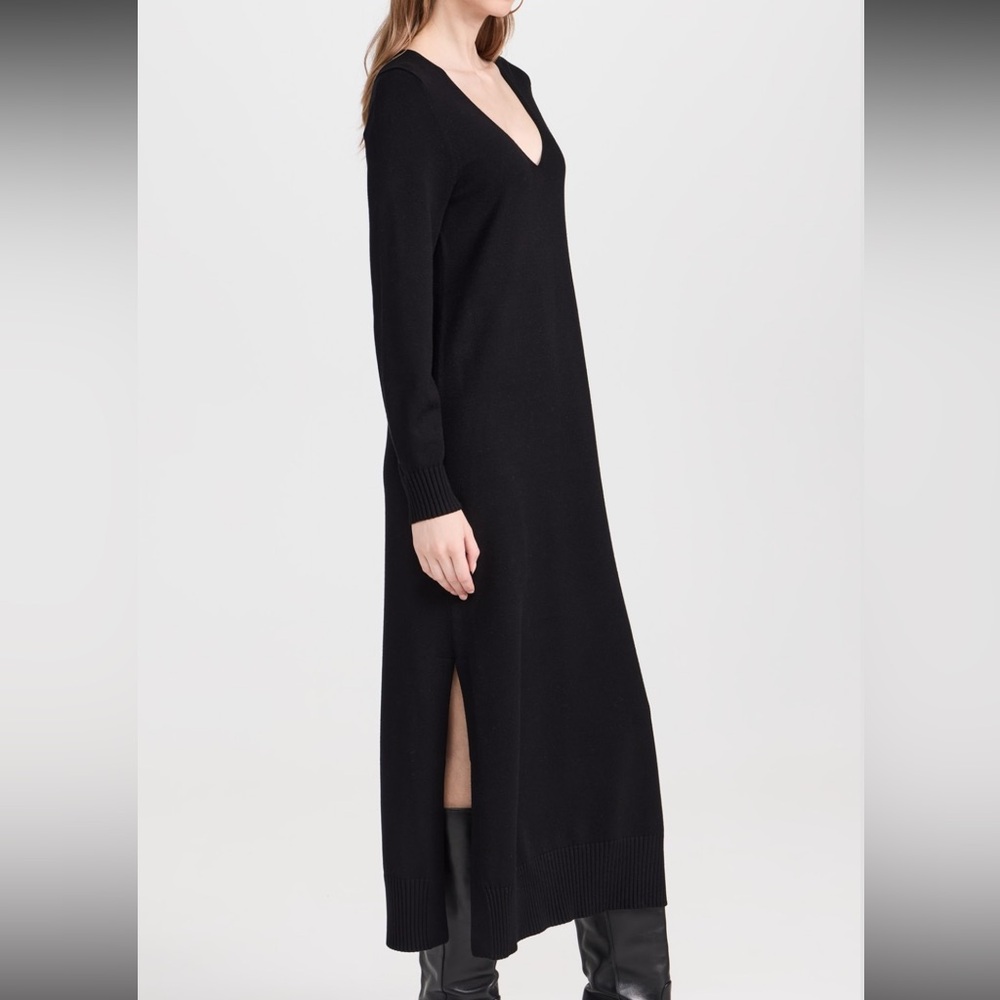 Splendid x Cella Jane Black Long Sleeve Sweater Dress - Picture 3 of 8